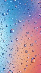 Poster - Colorful water droplets create an abstract background for mobile displays that captivates the viewer