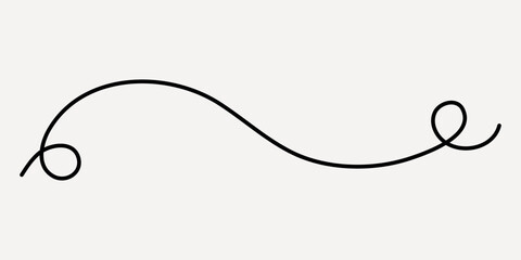 Poster - Elegant black swirl design, hand drawn vector