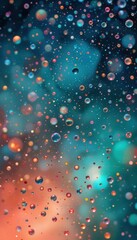 Poster - Colorful water droplets create a dreamy backdrop for mobile screens