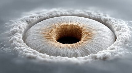 Poster - An abstract representation of a swirling vortex in clouds, showcasing dynamics and movement in a stunning visual.