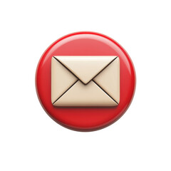 Fototapete - New email notification message alert vector graphic element symbol glossy on transparent background