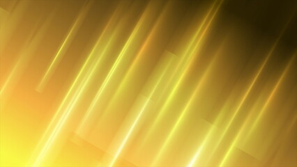 Poster - Orange smooth glowing stripes abstract hi-tech background