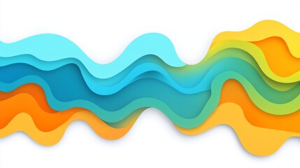 Fototapete - A vibrant abstract design is formed by the layering of colorful geometric shapes