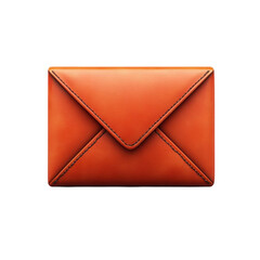 Poster - Orange Leather Envelope Icon Mail Design Message Delivery Communication on transparent background