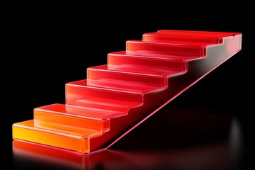 Poster - Glass bars of various colors serve as a representation of data visualization and growth trends