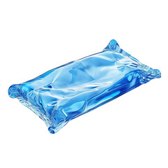 Poster - Blue Liquid Pouch Shining Modern Cool Design Clean Water Inspiration on transparent background