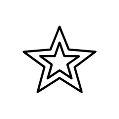 Poster - Handdrawn Outline Double Star Shape Simple Icon Graphic vector