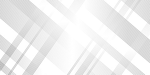 Poster - geometric diagonal stripe seamless fabric classic black and white thin gradient line background. dia