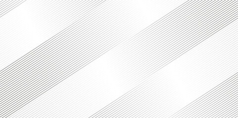 Poster - geometric diagonal stripe seamless fabric classic black and white thin gradient line background. dia