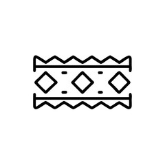 Poster - Handdrawn Zigzag and Diamond Pattern Textile Design Element vector
