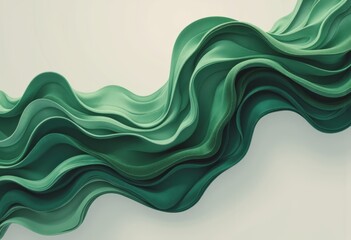 Poster - Soft velvet ripples in rich emerald green create a luxurious texture