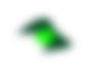 Poster - Abstract green gradient shape with multiple layers against a black background