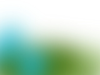 Poster - Abstract layered background with flowing shapes in shades of green and blue.