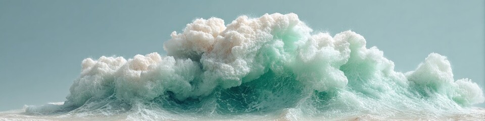 Aufkleber - Tsunami Alert Wave Surging with Turbulent Ocean Energy, Coastal Disaster Awareness for Emergency Preparedness and Urgent Climate Resilience Messaging