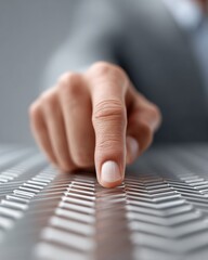 Aufkleber - Businessman Touching Digital Progress Checklist on Interactive Interface with Check Marks and Loading Bar in Corporate Office for Project Management