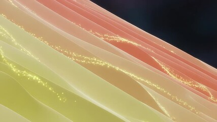 Poster - Abstract Pastel Gradient Ribbons: An elegant abstract artwork showcases layered gradient ribbons, with subtle textures and a captivating blend of colors.