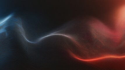 Aufkleber - Abstract Curved Lines with Contrasting Colors Creating a Dynamic Landscape