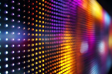 Poster - Abstract led light display background with vibrant colors for modern technology design trends