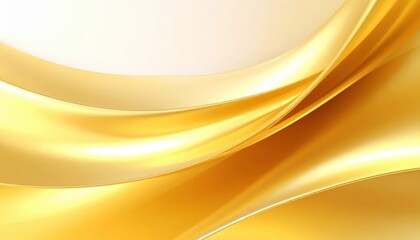 Poster - Elegant golden waves flowing gracefully abstract art digital design modern aesthetics close-up view visual harmony