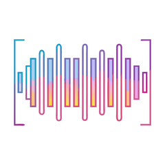 Poster - Abstract audio spectrum frequency waveform signal graph with gradient colors