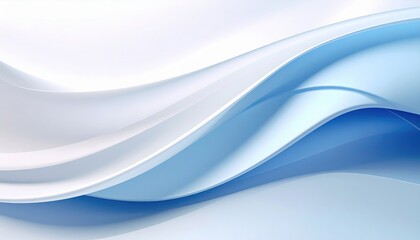 Poster - Dynamic blue wave patterns abstract background digital art soft textures aesthetic design modern concept