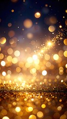 Poster - Sparkling light reflections abstract setting digital artwork bokeh background close-up view magical atmosphere