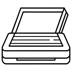 Aufkleber - Modern in line scanner illustration for document processing and data capture