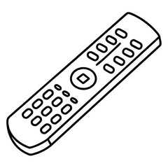 Aufkleber - Modern smart tv remote control icon with clean lines on a white background