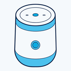 Aufkleber - Modern smart home speaker line art icon for digital and print applications