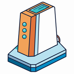 Aufkleber - Modern docking station with clean lines and white background for technology concepts