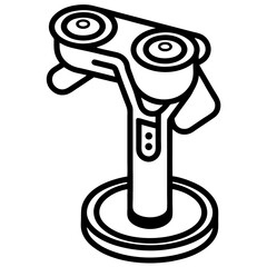 Aufkleber - Modern virtual reality motion controller with clean in line design on a white background