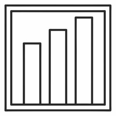 Poster - Abstract graphic design featuring three vertical bars of increasing height and thickness