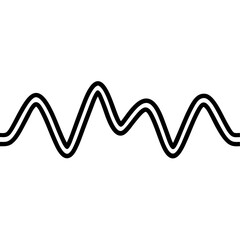 Fototapete - Dynamic flowing wave line representing real time data progression and movement