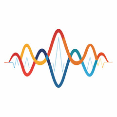 Fototapete - Abstract flowing wave line representing real time data visualization and movement