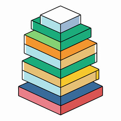 Poster - Clean outline stacked bar chart graphic with distinct segments