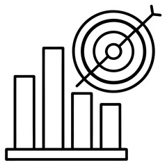 Poster - Modern bar chart design showcasing 15 target kpis against a bold background
