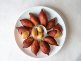 salak fruit,salacca zalacca or snake fruit exotic tropical fruits.