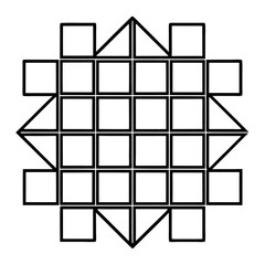 Fototapete - Abstract grid of colorful squares with gradient or heatmap effect