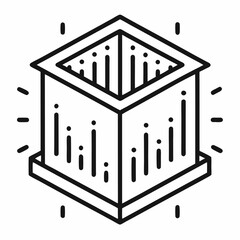 Fototapete - Simple outline box plot with central box and whiskers