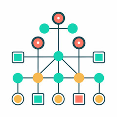 Poster - Visual representation of a branching decision tree diagram with clear pathways and nodes