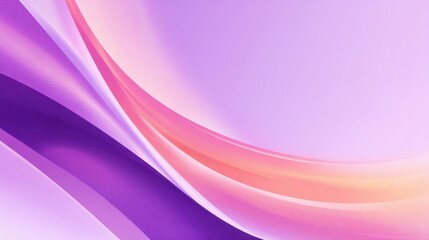 Poster - Abstract flowing waves in shades of purple and pink, creating a serene background for creative projects