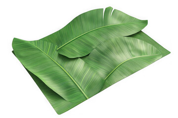 Poster - Tropical banana leaf greenery foliage exotic plant nature design element illustration isolated on transparent background