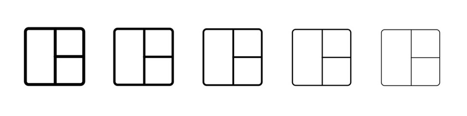 Layout icon flat illustration set logo