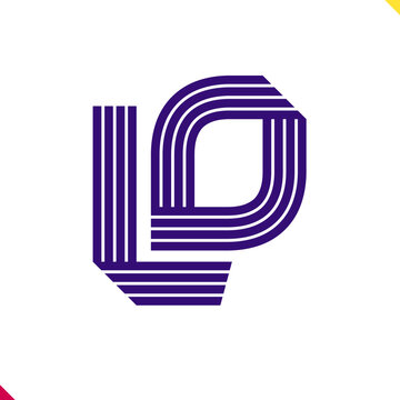 Parallel line monogram initial logo, combination of letter L and O. Best for name abbreviation.