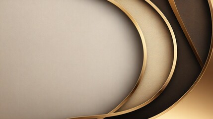 Poster - Elegant layered background with soft textures and golden accents, ideal for design projects