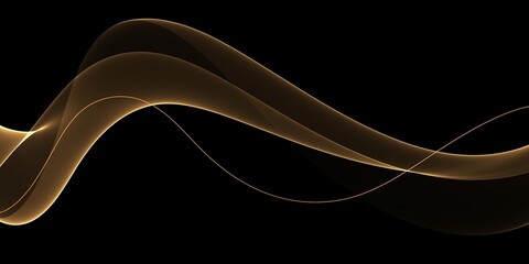 Leinwandbilder - Glowing golden magic light effect. Graphics of neon lines motion. Abstract light lines of movement and speed.