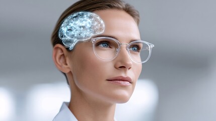 Poster - The fusion of Generative AI with AI Intelligence captured in an editorial photography style, highlighting the cutting-edge technology and innovative applications in modern industries, featuring