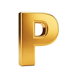 Fototapete - A shiny, golden letter 