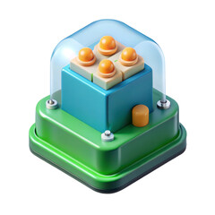 Poster - 3d rendering plastic style icon of interactive device isolated on transparent background for design