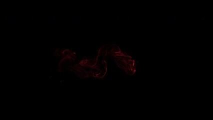 Wall Mural - golden glowing smoke wisps on black background